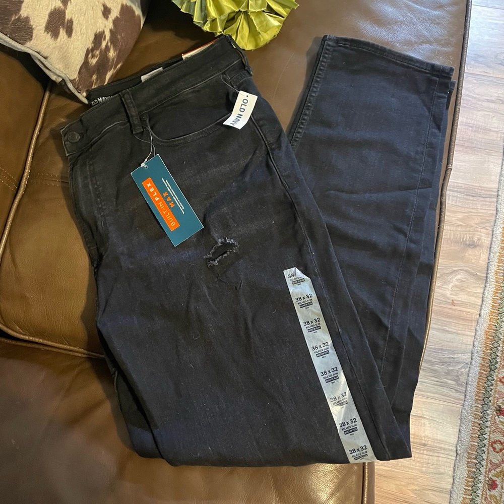 NWT men’s old navy built in flex max black jeans